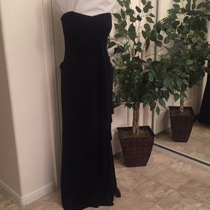 Long elegant black evening gown